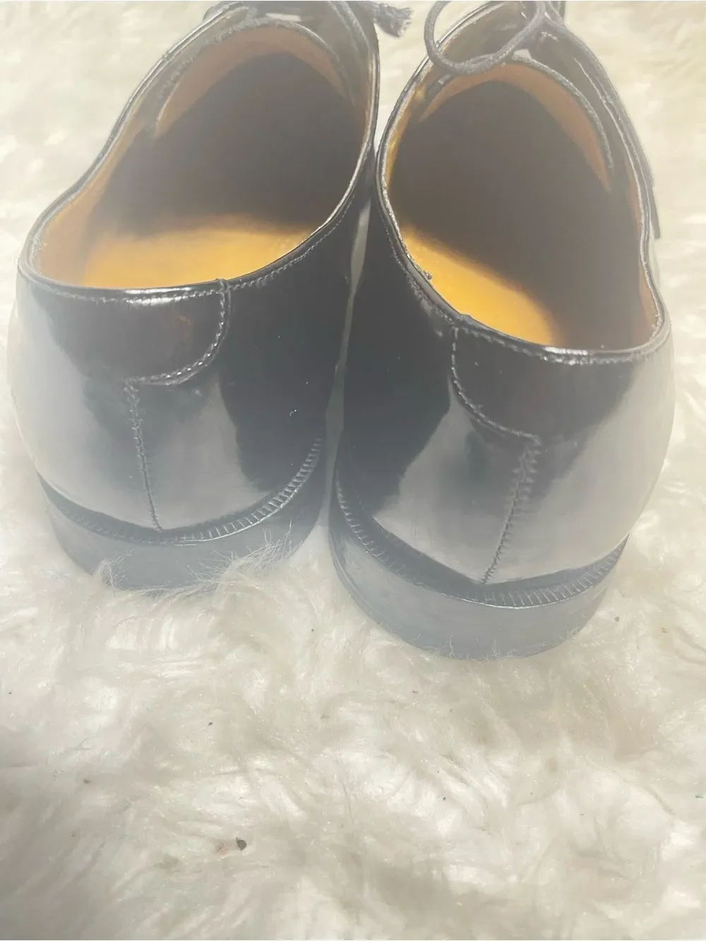 Cole Haan Black Leather Cap-Toe Oxfords